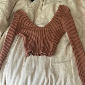 Long sleeve crop top
